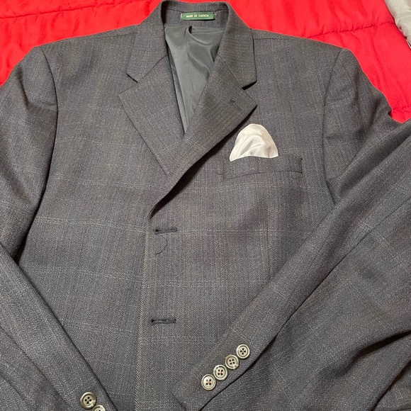 Men’s Ralph Lauren Wool Sport Coat / Blazer size 42R color dark grey. - Picture 2 of 11